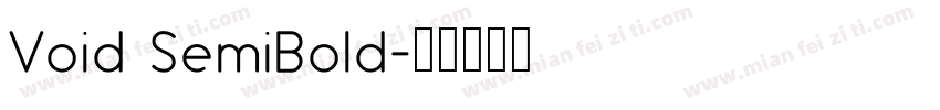 Void SemiBold字体转换